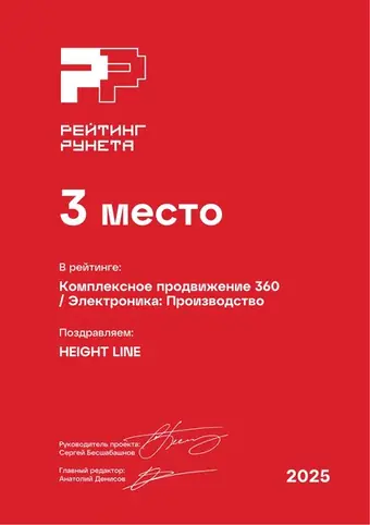 Комплексное продвижение 360 — Электроника: Производство — 3 место