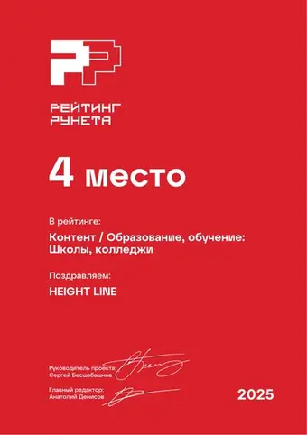 Контент — Образование, обучение: Школы, колледжи — 4 место